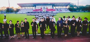 ชาว มทร.รัตนโกสินทร์ ร่วมใจแปรอักษร